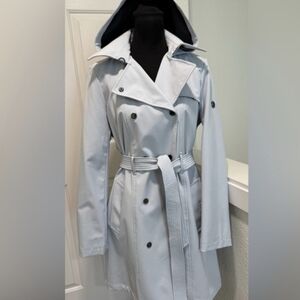 Calvin Klein Collection Light Gray Trench Coat